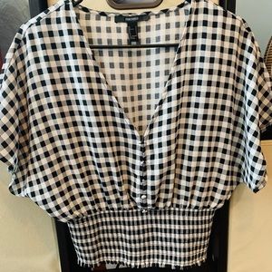 Black and White Blouse